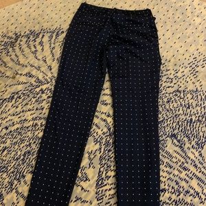 Zara Navy Polka Dot Trouser - Size 2